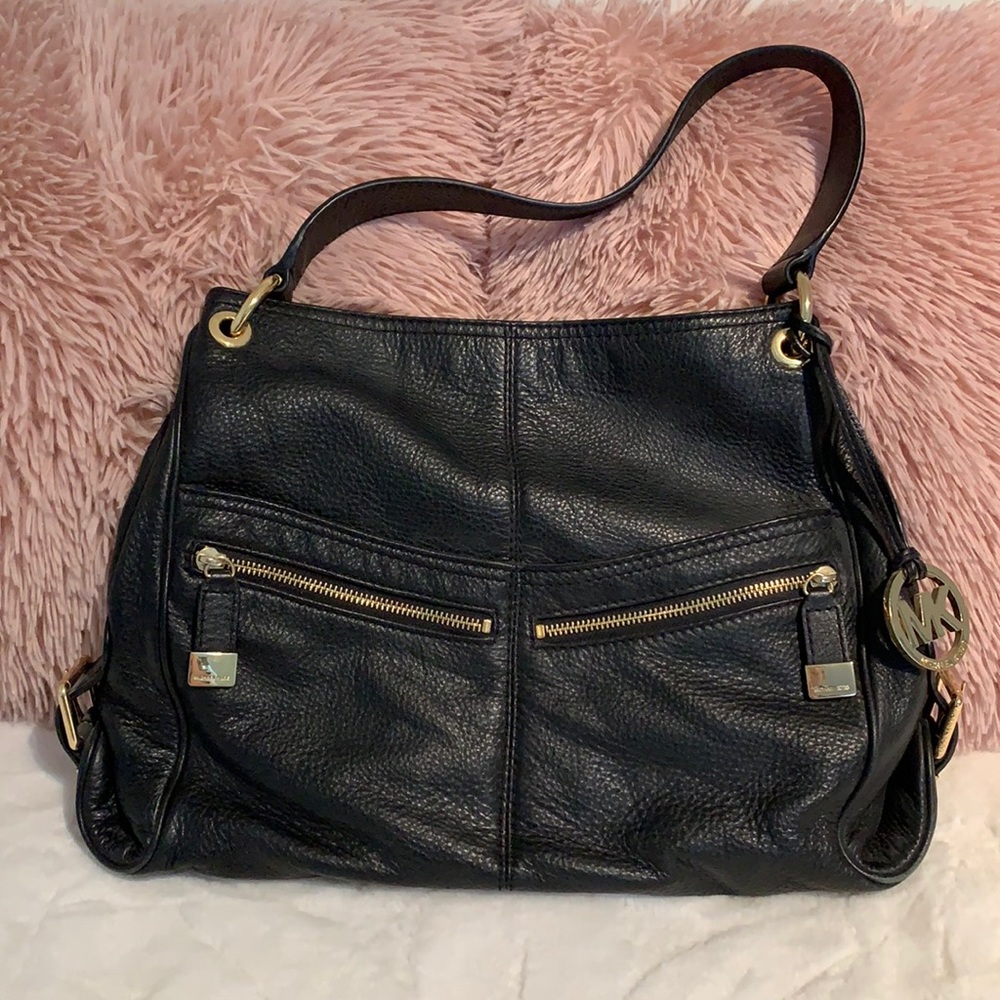 Michael Kors black leather bag